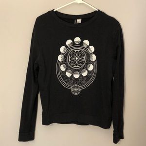 H&M Trippy black crew neck sweatshirt